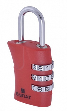 Замок навесной БУЛАТ кодовый ВС 313 (красный)